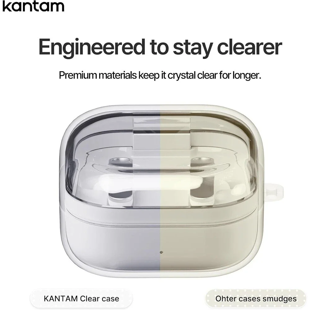 Galaxy Buds 4 Pro Clear Case 2026 TPU Cover Keychain Cleaner Kit Black Trim